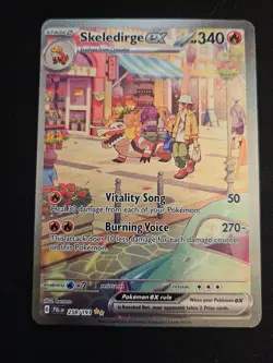 Pokemon Skeledirge ex Special Illustration Rare SV02: Paldea Evolved 258/193 NM - Image 1