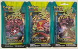 2 Pack Blister Darkness Ablaze Sun and Moon Pokemon - Image 1