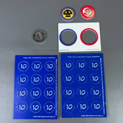 VTG Pokemon Unpunched Damage Counters Chansey Coin & Markers Wizards 1999-2000 - Image 1