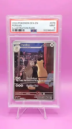 Persian Illustration Rare PSA 9 Mint 2024 Pokemon SFA EN 078 - Image 1