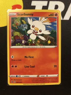 Pokemon TCG Scorbunny SWSH071 Black Star Promo Cosmos Holo NM/M - Image 1