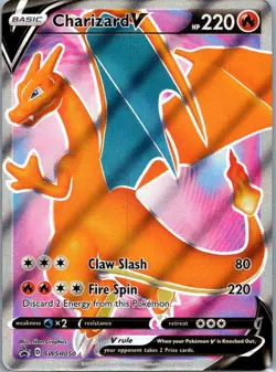 Pokemon TCG Charizard V SWSH050/307 SWSH Black Star Promos NM - Image 1