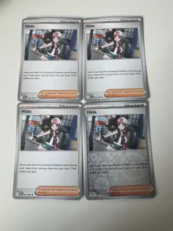 4 x Hilda Trainer 084/086 Playset - White Flare Pokemon - Near Mint / Mint - Image 1