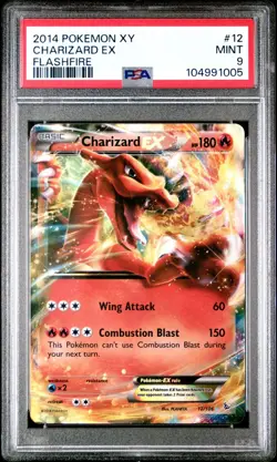 PSA 9 Mint Charizard EX #12/106 2014 Pokemon XY: Flashfire Holo - Image 1