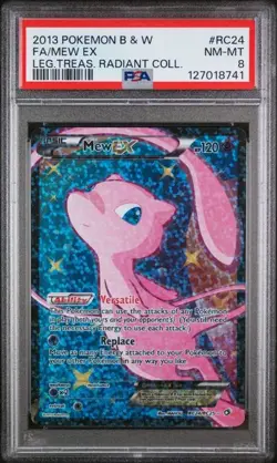2013 POKEMON BLACK & WHITE LEGENDARY TREASURES RADIANT COLL RC24 MEW PSA 8 (QT) - Image 1