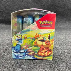 POKEMON Prismatic Evolutions Mini Tin Display, Sealed Box is Worn - Image 4