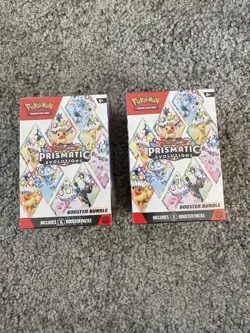 2 x Pokemon Scarlet & Violet Prismatic Evolutions Booster Bundles SEALED IN HAND - Image 1