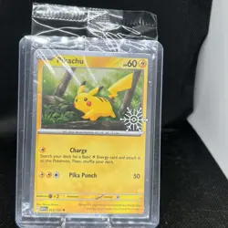 Pikachu 025/165 SEALED Snowflake STAMPED - Holiday Calendar 2025 - Pokemon TCG - Image 1