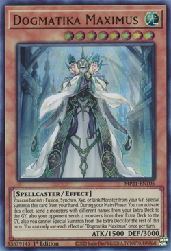 YUGIOH DOGMATIKA MAXIMUS ULTRA RARE 1ST EDITION NEAR MINT MP21-EN105 - Image 1