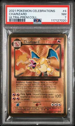 Charizard Celebrations Metal Card 004/102 Holo PSA 7 - Image 2