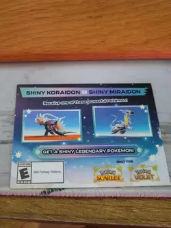 GameStop Scarlet & Violet Shiny Koraidon/Miraidon Promo Card - NEW - UNSCRATCHED - Image 1
