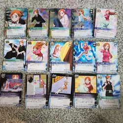 Bleach Soul Card Battle Orihime Inoue Lot of 15 Common Rare Holo Foil TCG - Image 1