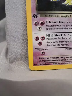 Pokemon 1999/2000 1st Edition Dark Alakazam 1/82 Team Rocket Holo Raw Card - Image 3