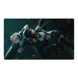 Final Fantasy Table Playmat Cloud Strife Tifa Lockhart TCG CCG FF Card Game Mat - Image 1
