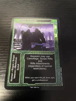 ROGUE ASSASSIN - Aliens Predator CCG Rare Card Fox Resurrection PROMO 1997 VTG - Image 1