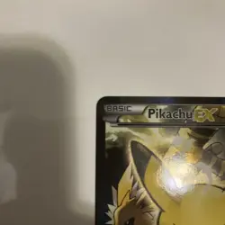 Pokemon Pikachu EX XY124 Full Art Holo Black Star Promo Card 2016 - Image 3