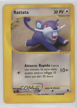 Rattata Italian Pokemon e-Card Series Expedition #128 2002 - Image 1