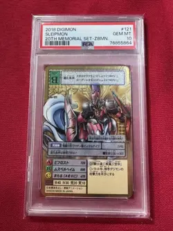 PSA10 Digimon Card Sleipmon Gold Etching 20th Anniversary Rare Japan Mint - Image 1