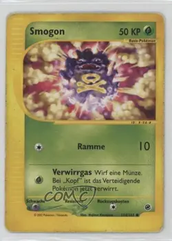Koffing German Reverse Foil Pokemon e-Card Series Expedition #114 2002 - Image 1