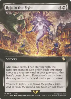 MTG Rejoin the Fight (0118) *Non-Foil* Extended Art Final Fantasy NM/MT - Image 1