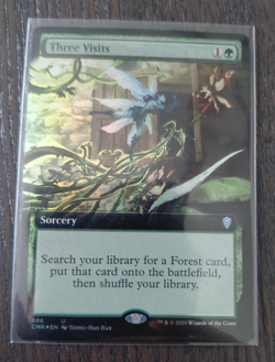 1x Foil Three Visits Extended Art Near Mint English Commander Legends MTG Magic - Image 1