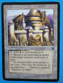 Magic the Gathering MTG Legends HAMMERHEIM 1994 MP U Vintage NICE! - Image 1