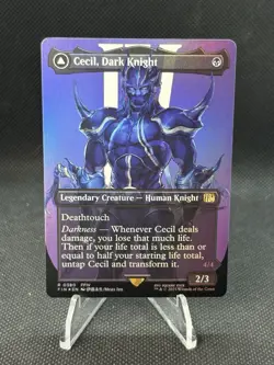 MTG Final Fantasy English Cecil, Dark Knight Borderless 0380 Foil - Image 1