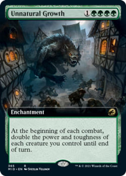 1x Unnatural Growth - Extended Art NM-Mint, English Innistrad: Midnight Hunt MTG - Image 1