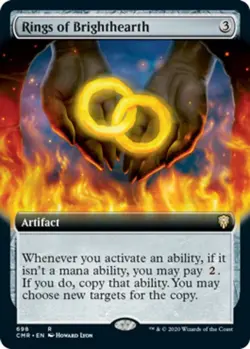 1x Rings of Brighthearth - Extended Art NM-Mint, English Commander Legends MTG M - Image 1