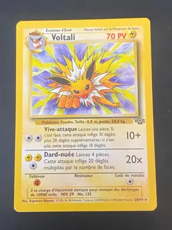 CARTE POKEMON VOLTALI 20/64 FR RARE WIZARDS JUNGLE - TBE+ - Image 1