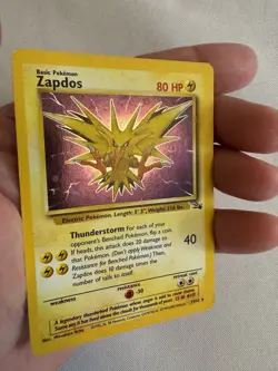 1999 Pokemon - Zapdos Holo Rare - Fossil Unlimited 15/62 - WOTC - Image 1