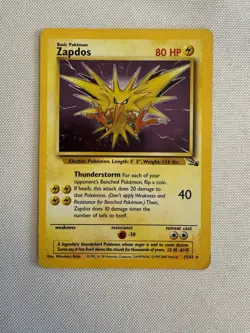 1999 Pokemon - Zapdos Holo Rare - Fossil Unlimited 15/62 - WOTC - Image 2