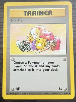 Mr. Fuji 58/62 1st Edition Pokemon TCG WOTC Base Set Fossil LP - Image 1