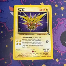 Zapdos 30/62 Fossil Unlimited Non-Holo Rare Pokemon TCG 1999 LP - Image 1