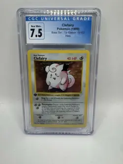 1999 Pokemon Base Set Clefairy 5/102 1st Edition Shadowless Holo CGC 7.5 - Image 1