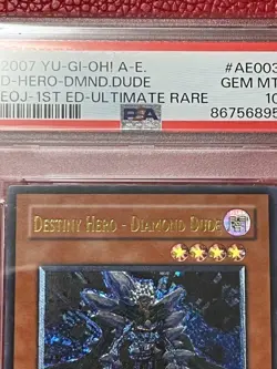 PSA 10 2007 D Hero Diamond Dude EOJ-AE003 1st ED Ultimate Rare YuGiOh English - Image 3