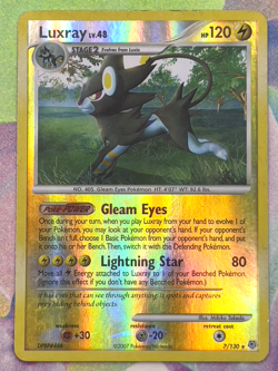 Luxray 7/130 Reverse Holo Rare Diamond & Pearl Base Set Pokemon Card - LP - Image 1