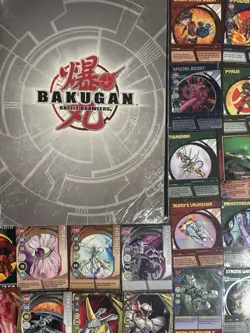 Original 2008 Bakugan 103 Cards Lot , Battle Brawlers , 30 Magnetic + Binder - Image 3