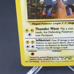 Magneton Base Set 9/102 Pokemon TCG Card Holo Rare WOTC Vintage 1999 - Image 3