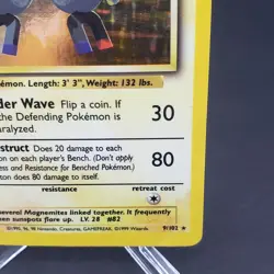 Magneton Base Set 9/102 Pokemon TCG Card Holo Rare WOTC Vintage 1999 - Image 4