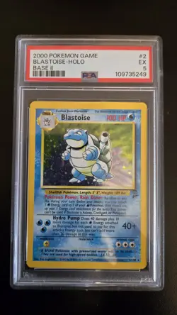 1999 Pokemon Blastoise Base Set 2 Holo #2 PSA 5 WOTC Vintage Card - Image 1