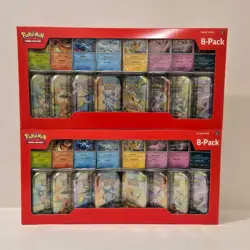 LOT OF 2 Pokemon Prismatic Evolutions 8 Mini Tins With Promo Cards Costco Sets - Image 1
