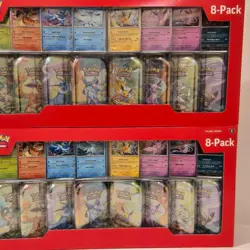 LOT OF 2 Pokemon Prismatic Evolutions 8 Mini Tins With Promo Cards Costco Sets - Image 3