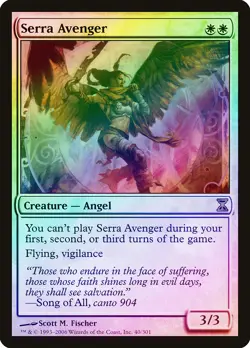 Serra Avenger FOIL Time Spiral HEAVILY PLD White Rare MAGIC MTG CARD ABUGames - Image 1