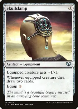 Skullclamp Commander 2015 HEAVILY PLD Artifact Uncommon MAGIC MTG CARD ABUGames - Image 1