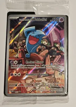 Pokemon Destined Rivals Sealed Promo Card #203 Team Rocket’s Wobbuffet - Image 1