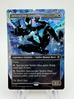MTG Marvel's Spider-Man SPECTACULAR SPIDER-MAN Borderless Textured Foil #0235 - Image 1