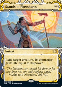 Swords to Plowshares (ETCHED) Strixhaven Mystical Archive HEAVILY PLD ABUGames - Image 1