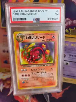 Pokemon Card DARK Charmeleon Team Rocket Gang Glutexo Japanese PSA 7 - Image 1