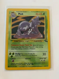 Muk 13/62 Holo Fossil Pokemon TCG ( Damaged) - Image 1